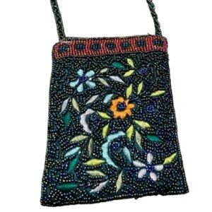 Women’s Embellished Floral Beaded Bag